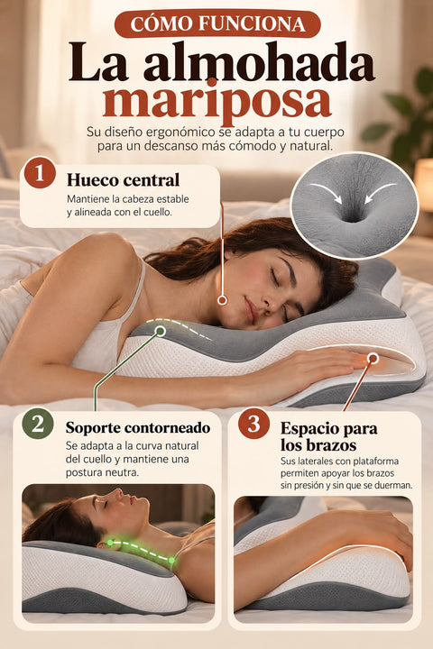Funcionamiento de una almohada cervical contorneada